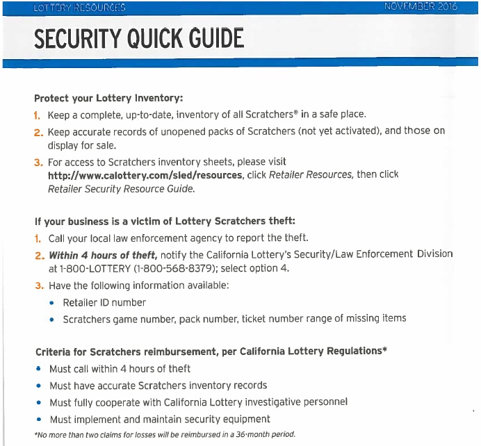 Lottery Security Quick Guide