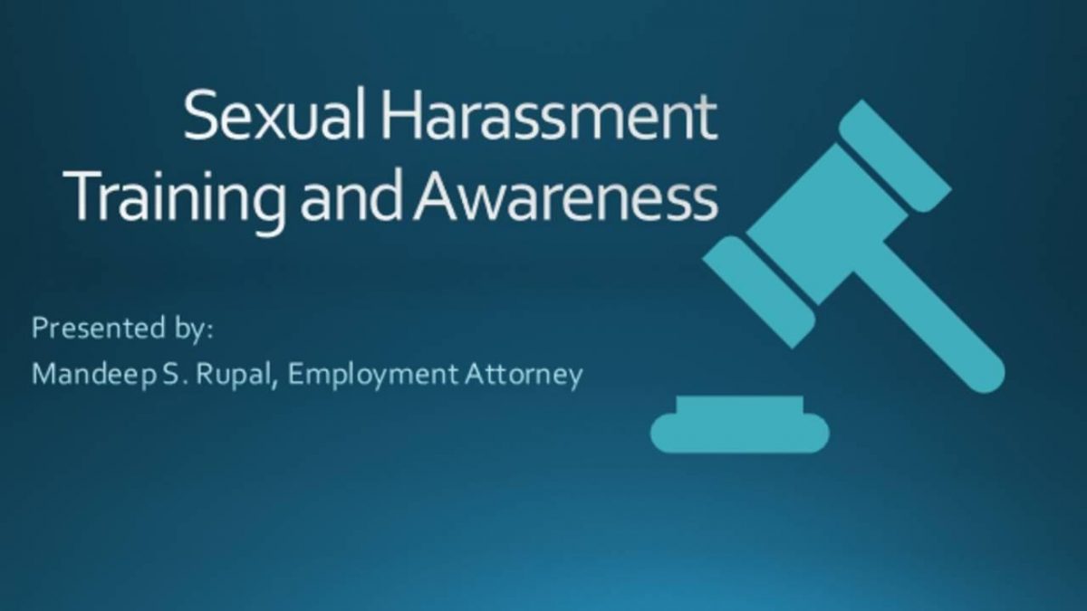 Sexual Harassment Training and Awareness